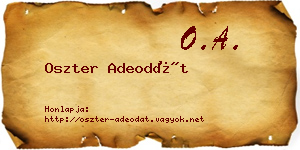 Oszter Adeodát névjegykártya